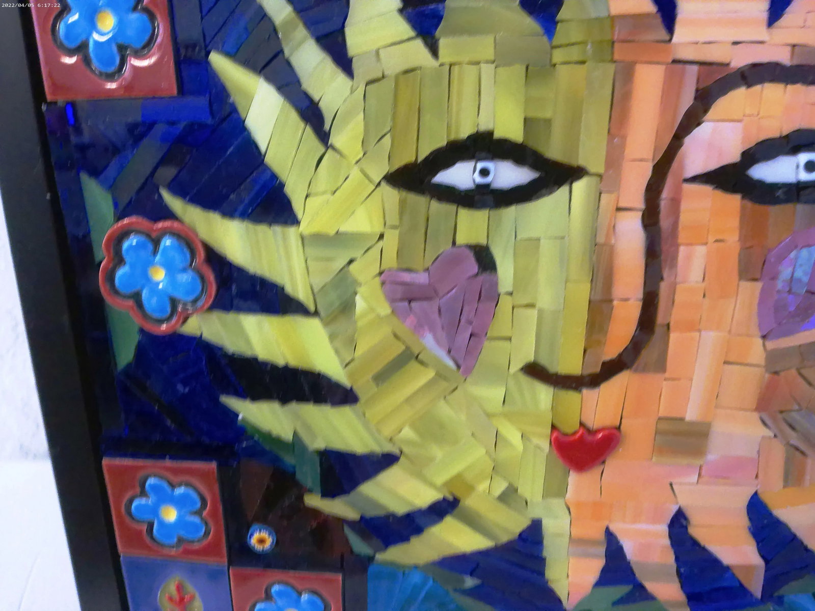 Celestial Sun Mosaic Tile Wall Art - 3