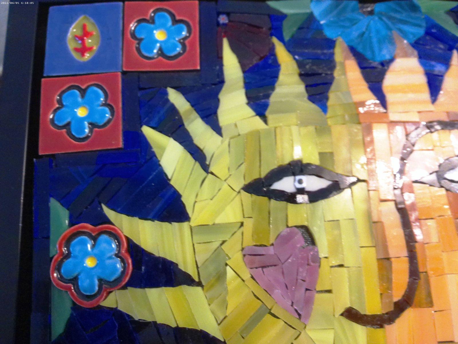Celestial Sun Mosaic Tile Wall Art - 7