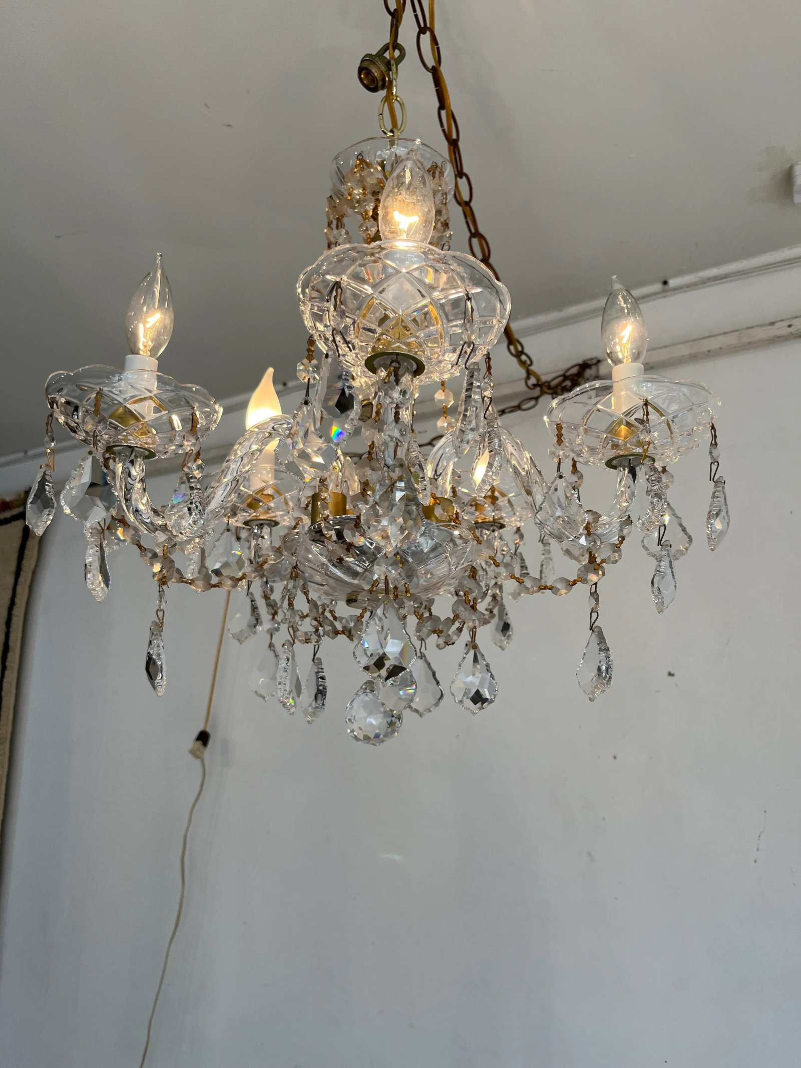Vintage 5 Lights Wall Wall Chandelier - 5