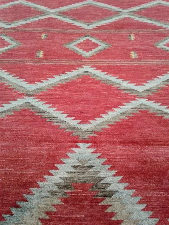 Navajo Style Hand Knotted Wool Rug-10'0" X 13'8" - 3