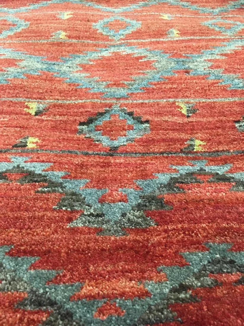 Navajo Style Hand Knotted Wool Rug-10'0" X 13'8" - 4
