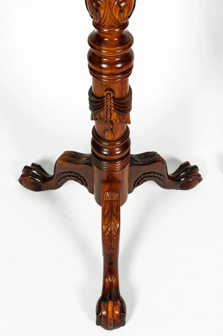 Dark Mahogany Wood Plant Stand / Fern - a Pair - 6