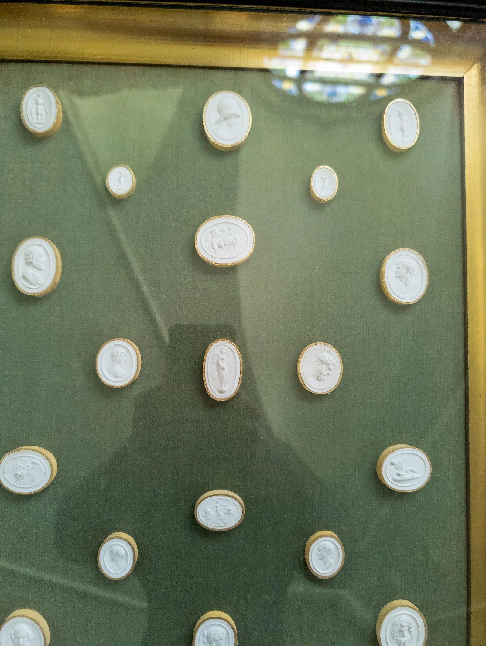 19th Century Framed Set of Italian Grand Tour Intaglios in Shadow Boxes - 7