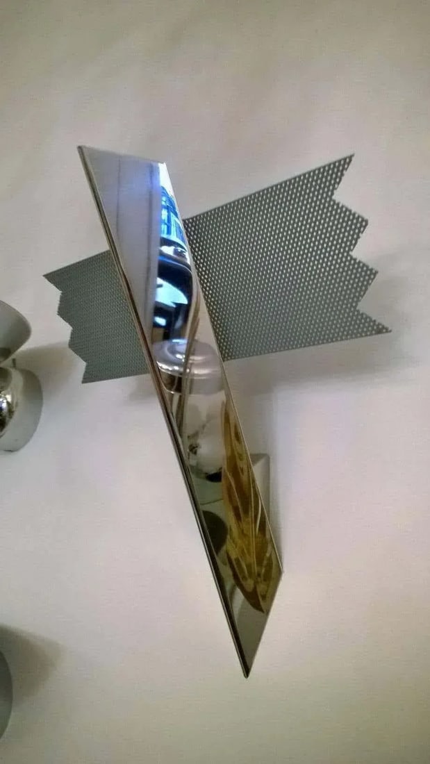 1980s Kalmar Memphis Style Chrome Wall Lights - Set of 3 - 4