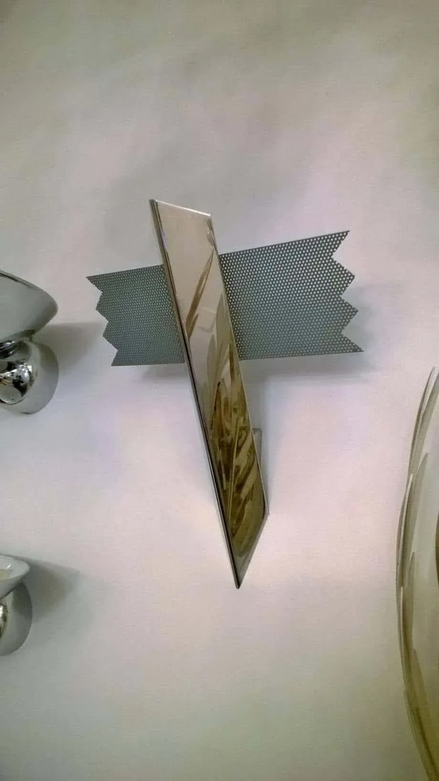 1980s Kalmar Memphis Style Chrome Wall Lights - Set of 3 - 9