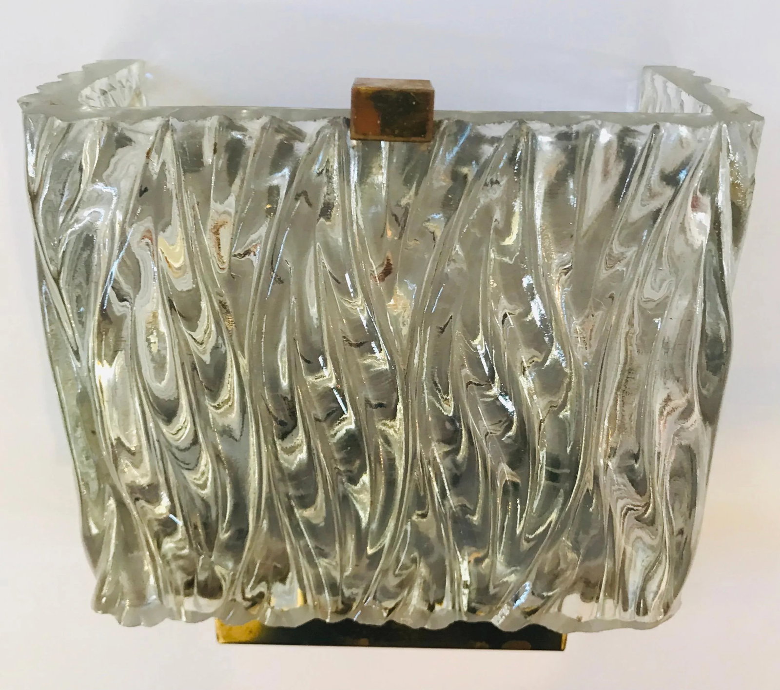 1960s Maison Arlus French 1960s Glass Wall Light - 12