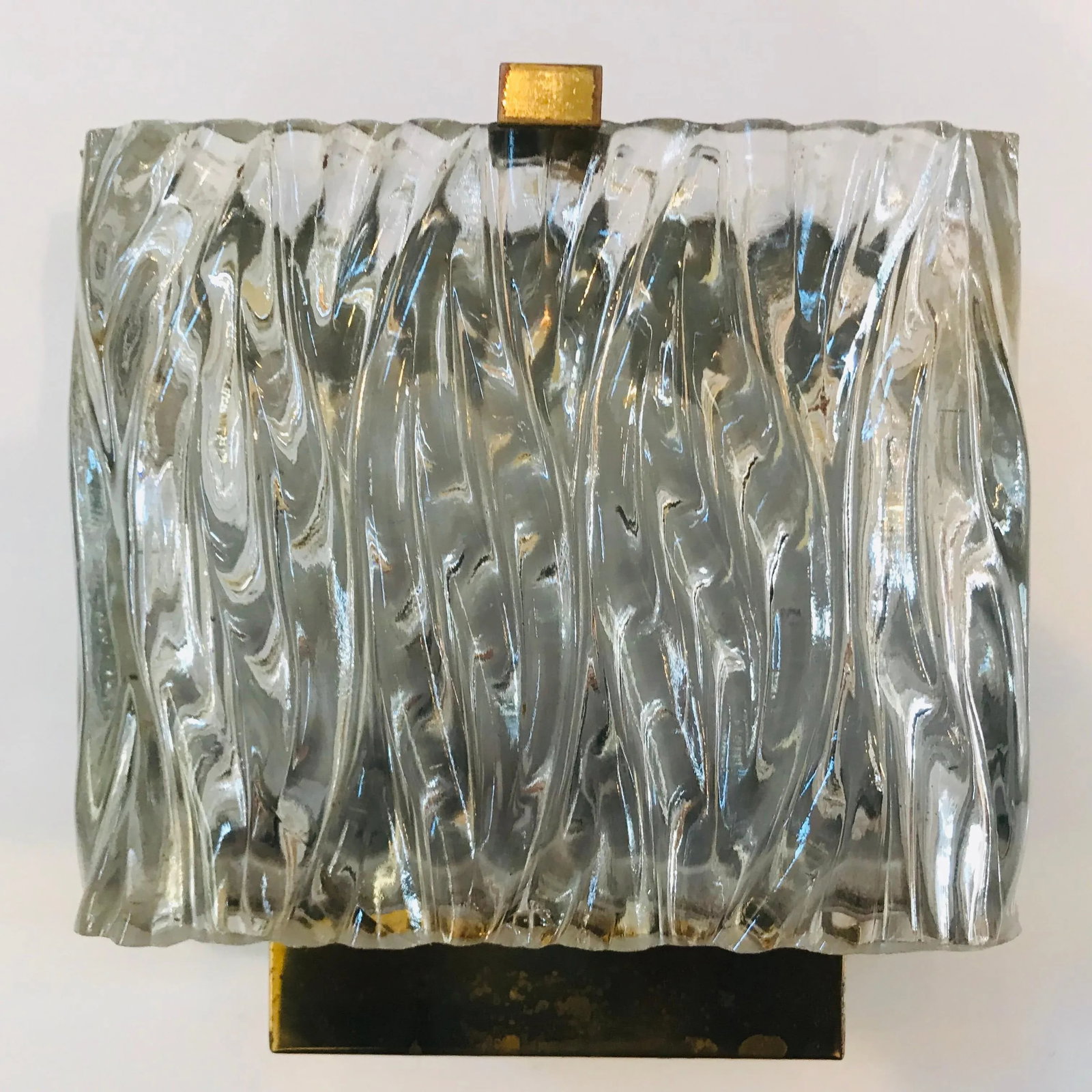 1960s Maison Arlus French 1960s Glass Wall Light - 2