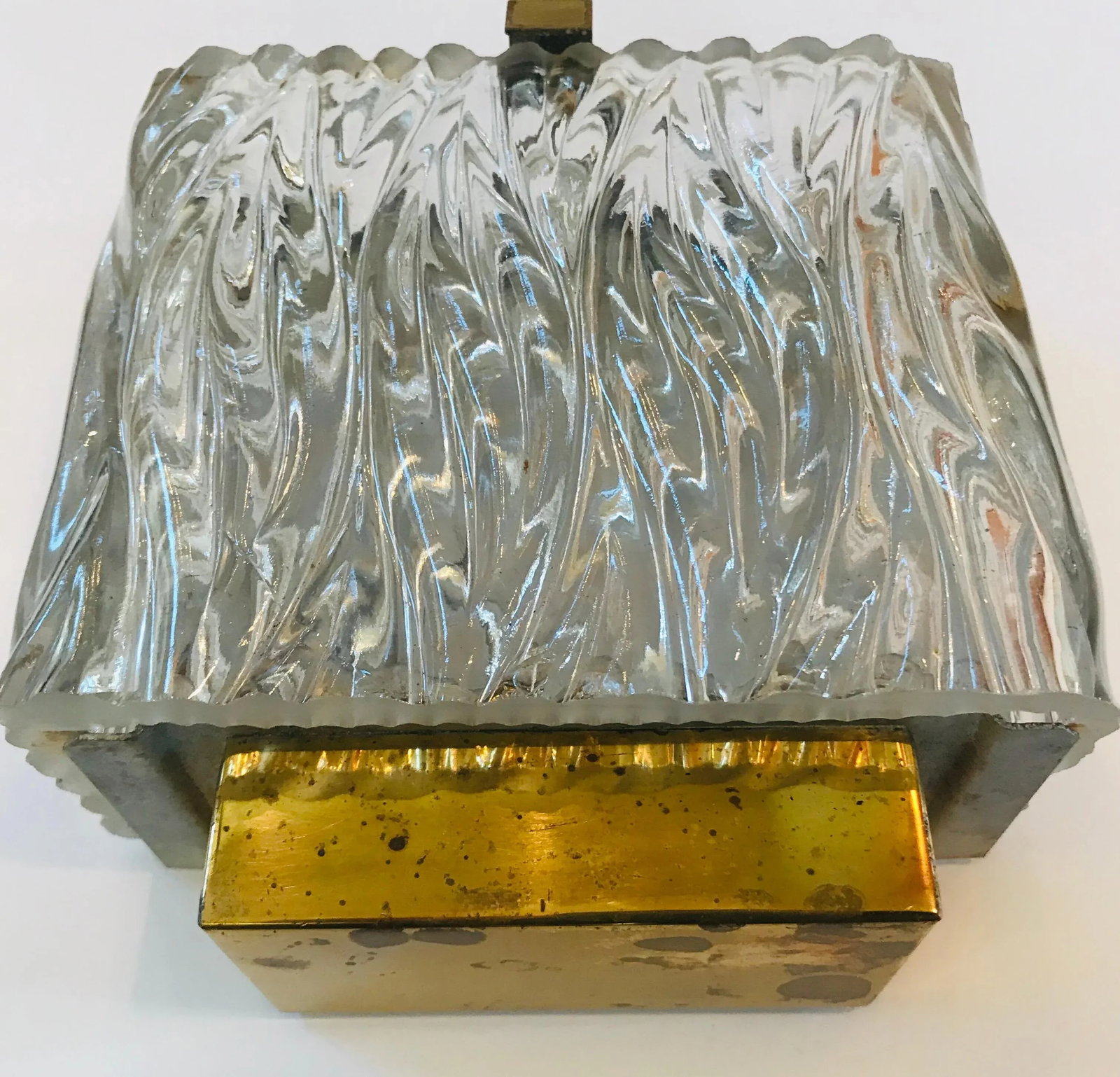 1960s Maison Arlus French 1960s Glass Wall Light - 4