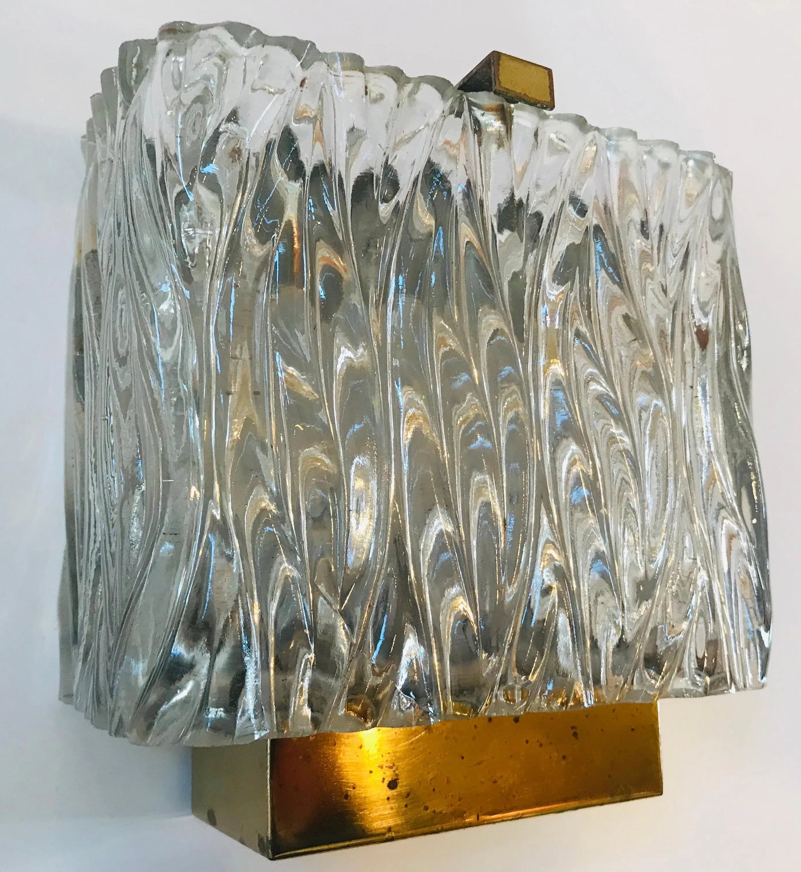1960s Maison Arlus French 1960s Glass Wall Light - 5