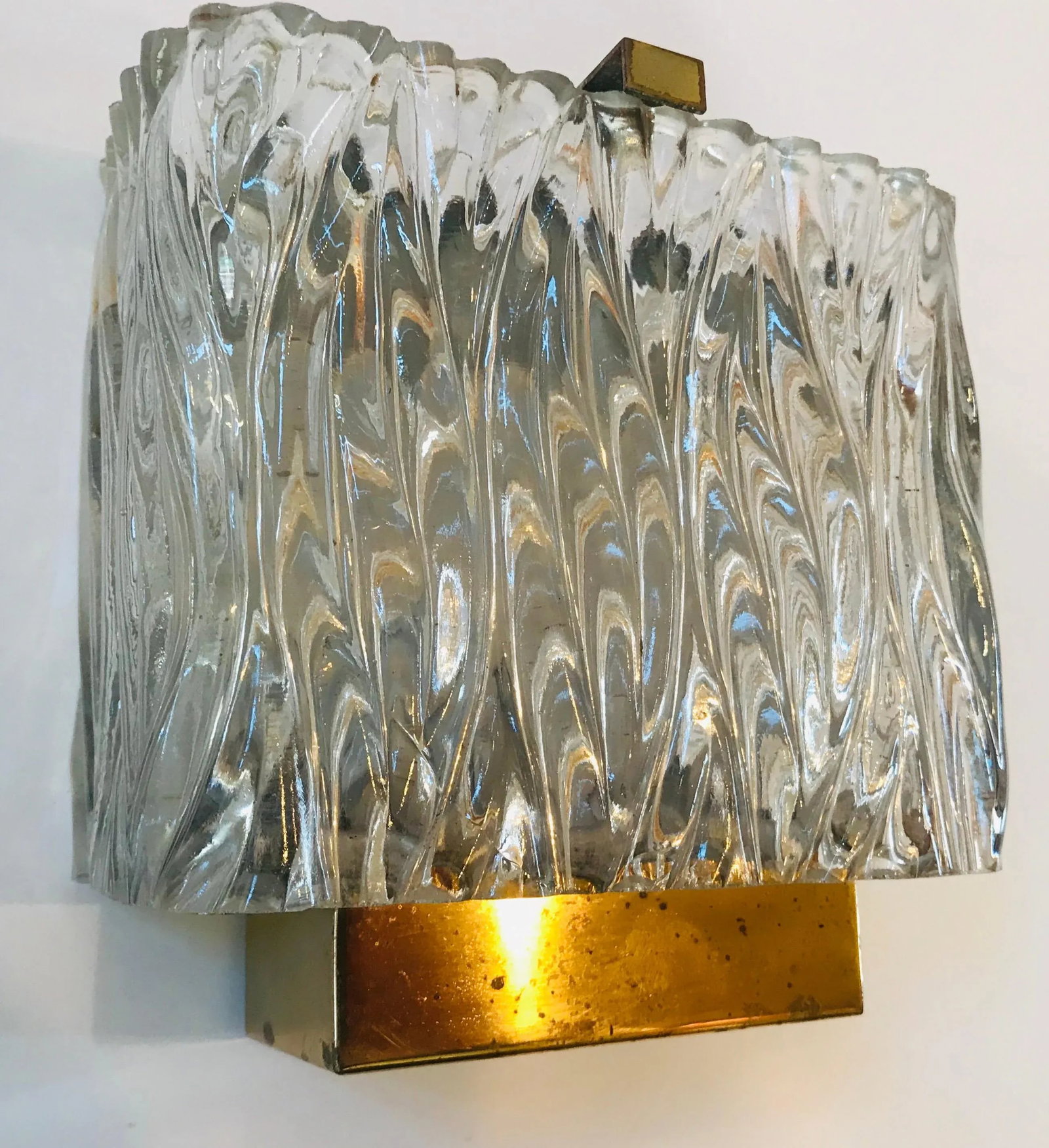 1960s Maison Arlus French 1960s Glass Wall Light - 6