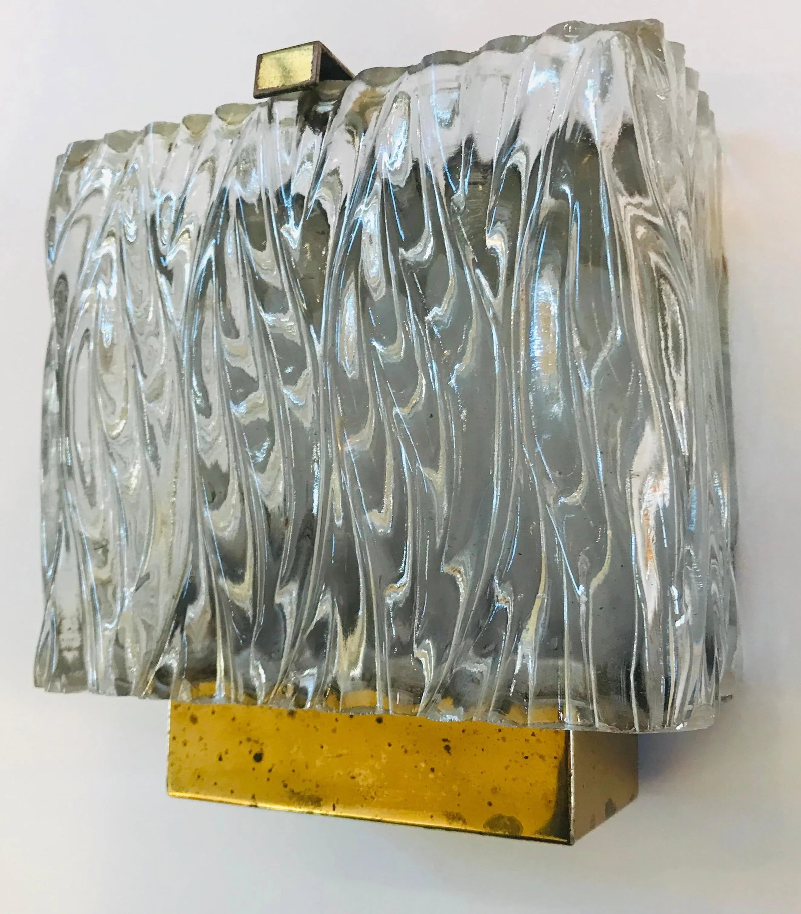 1960s Maison Arlus French 1960s Glass Wall Light - 9