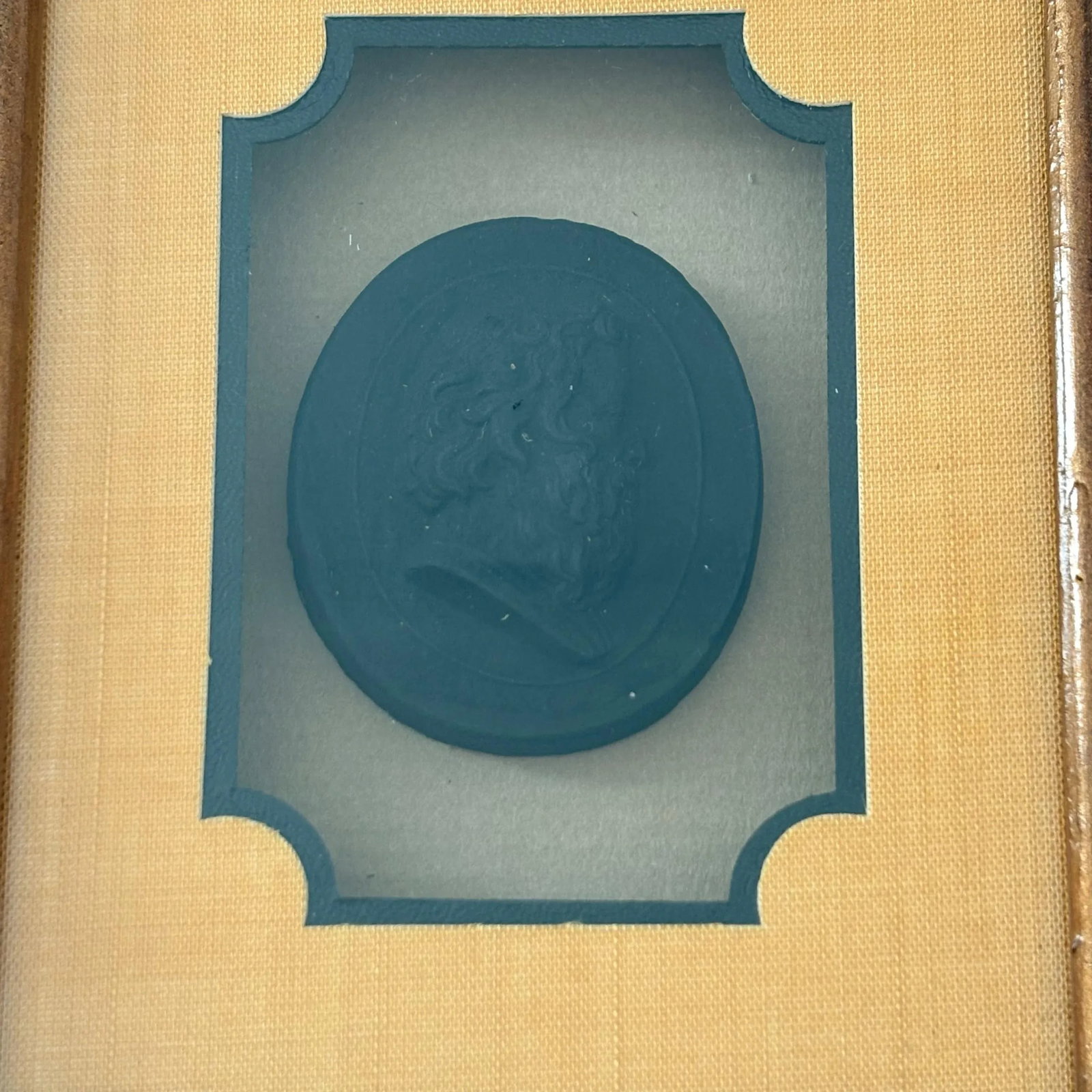 Hal Kramer Co. Framed Antique Black Cameo Intaglio Set- 2 Pieces - 3