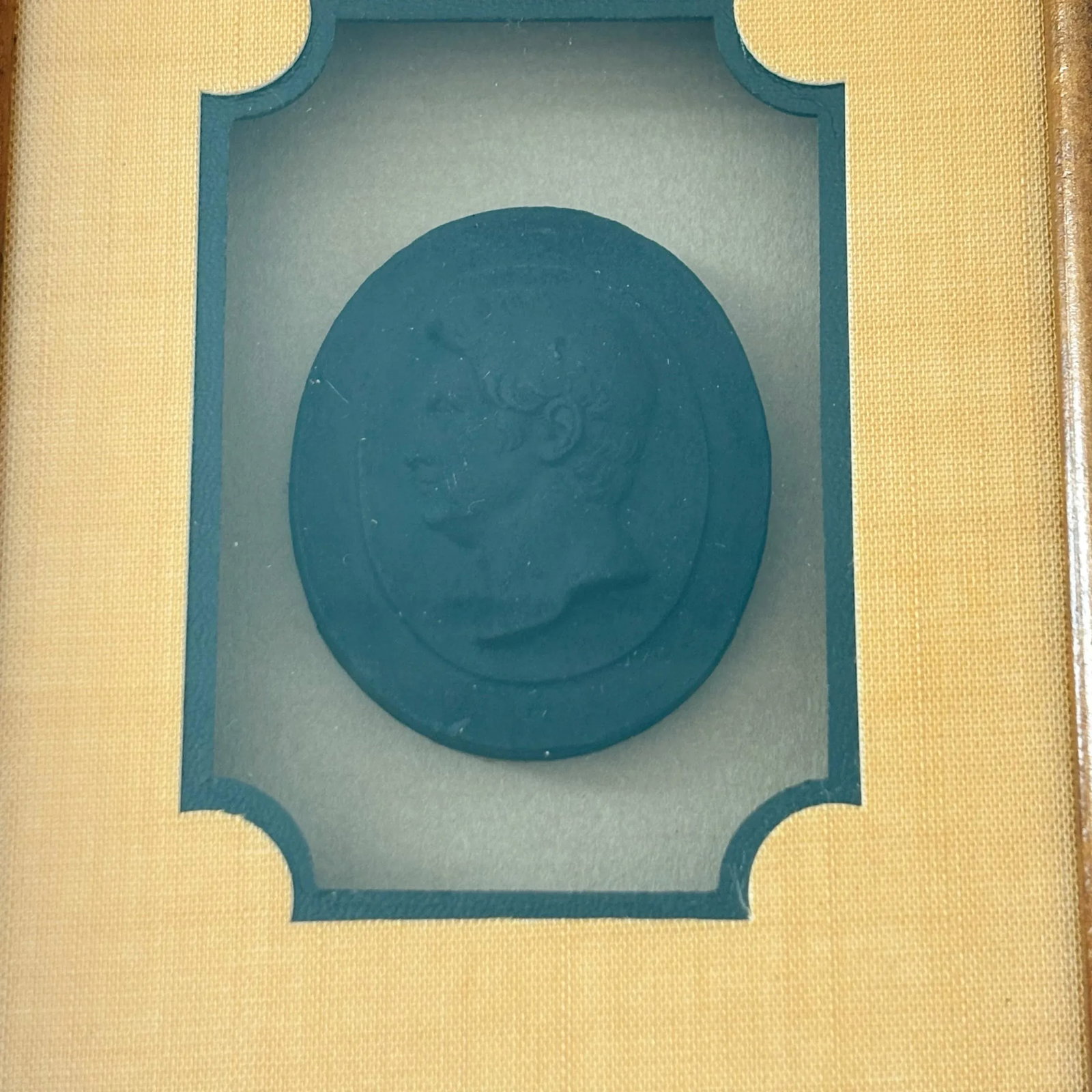 Hal Kramer Co. Framed Antique Black Cameo Intaglio Set- 2 Pieces - 4