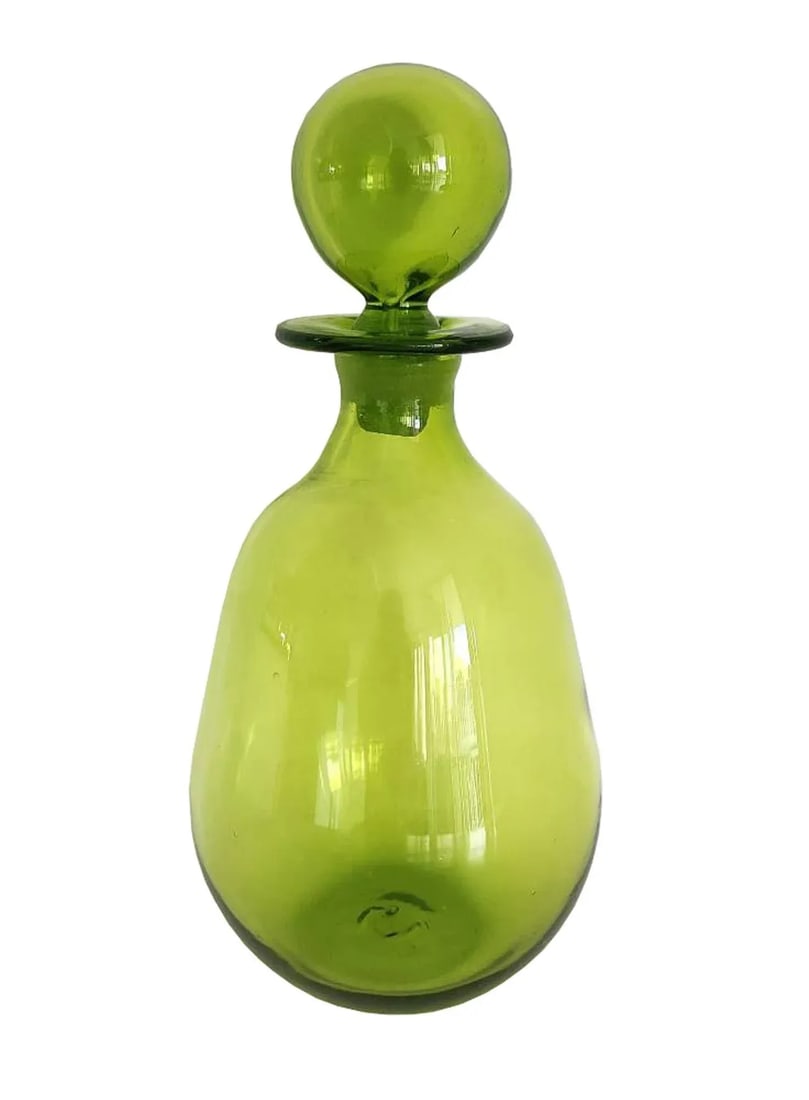 1970s Blenko Glass Decanter #7412 With Bubble Stopper by John Nickerson - 3