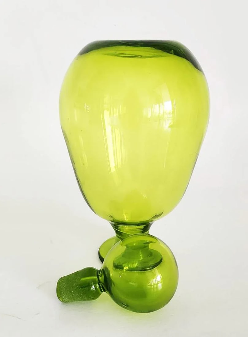 1970s Blenko Glass Decanter #7412 With Bubble Stopper by John Nickerson - 4