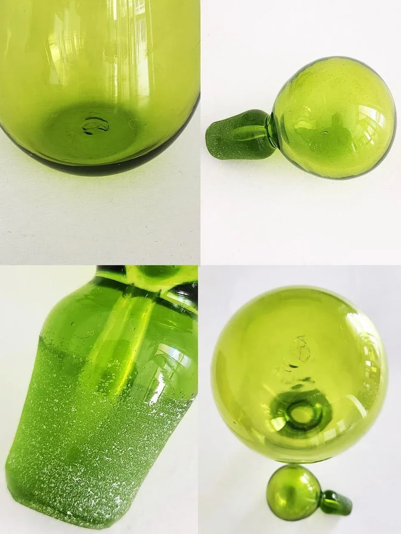 1970s Blenko Glass Decanter #7412 With Bubble Stopper by John Nickerson - 7