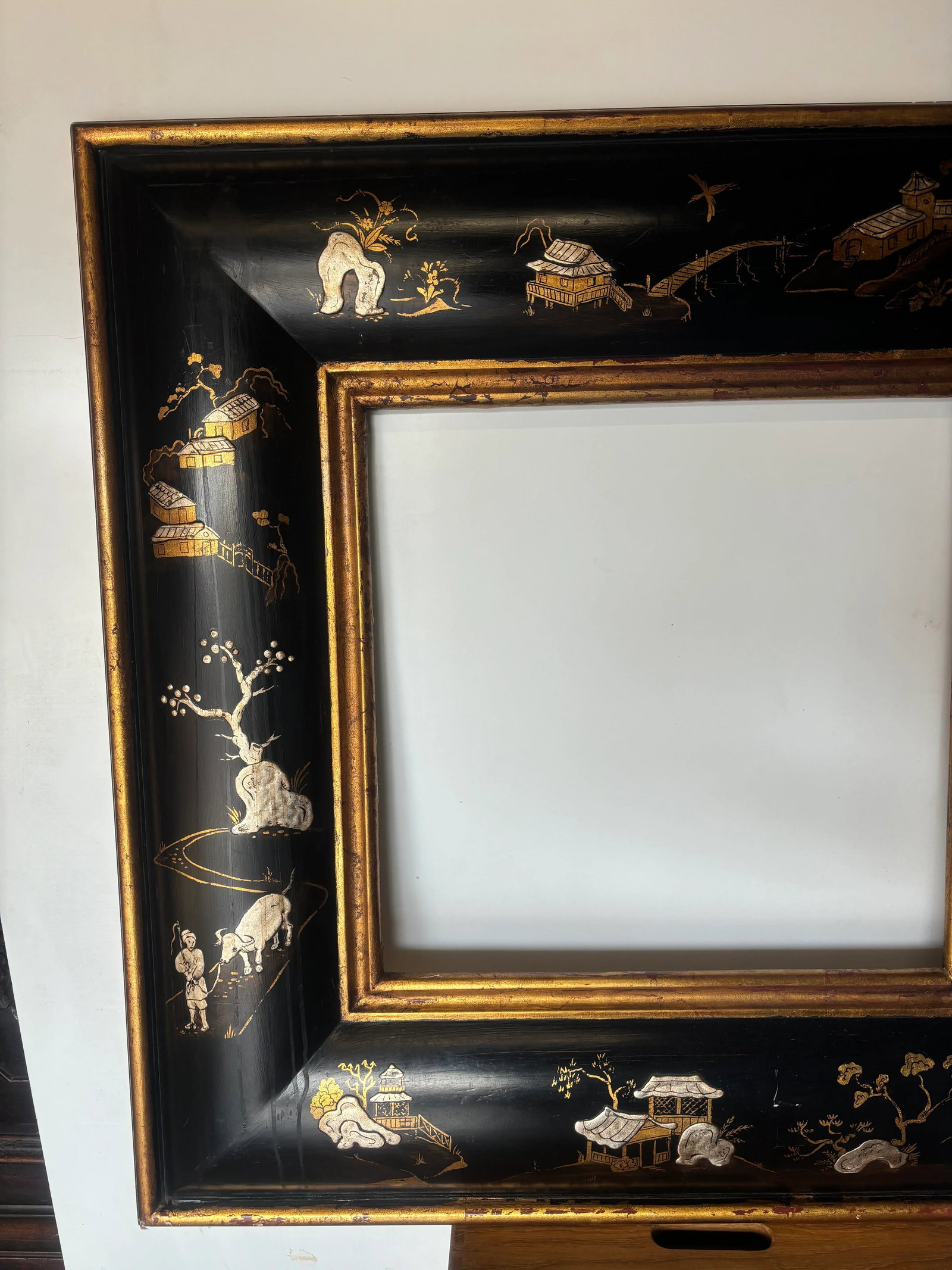Black Chinoiserie Square Frame - 4
