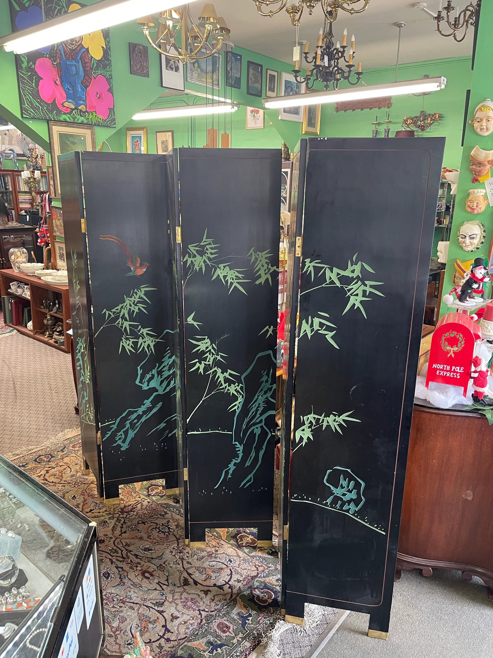 Chinese Coromandel Screen 6 Panel Room Divider - 10