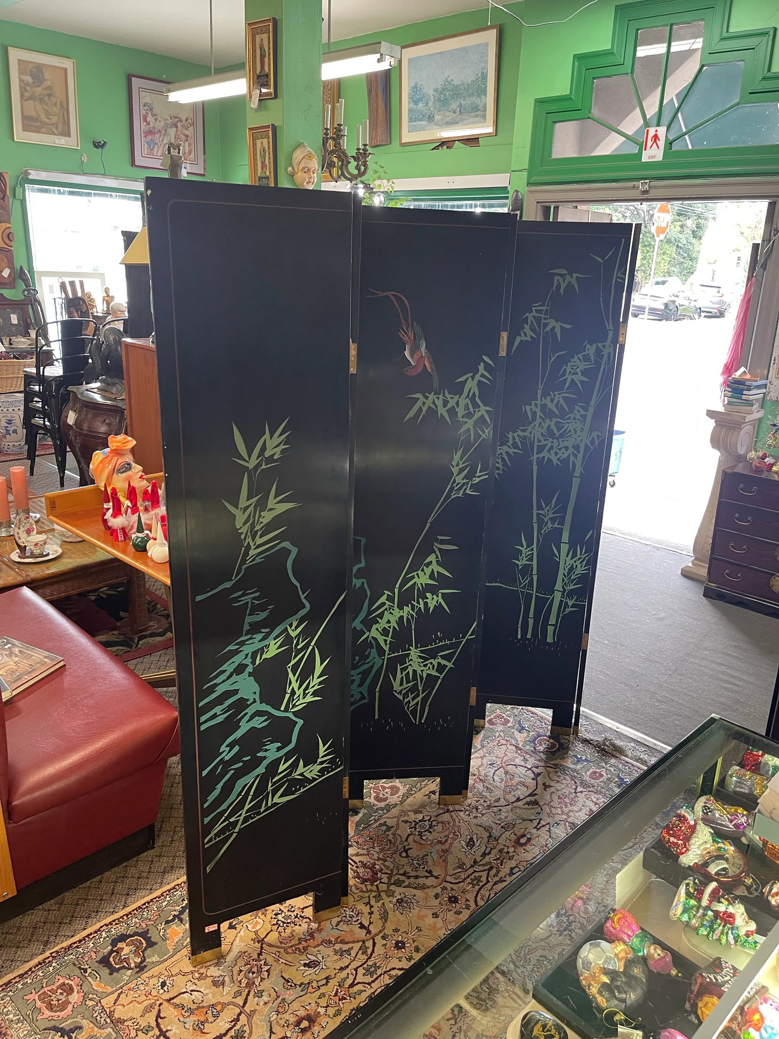 Chinese Coromandel Screen 6 Panel Room Divider - 7