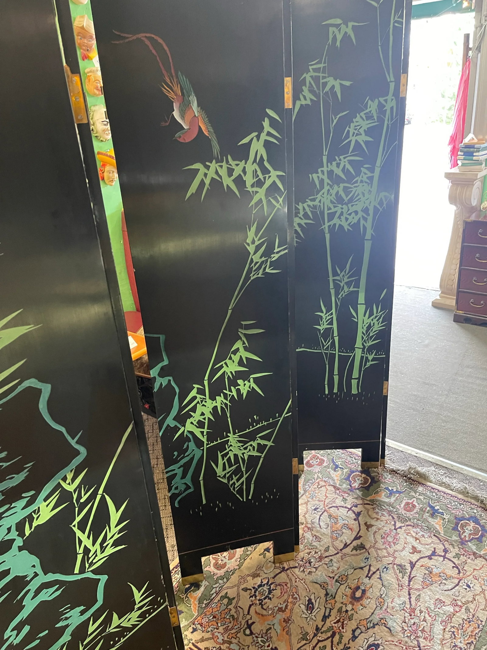 Chinese Coromandel Screen 6 Panel Room Divider - 9