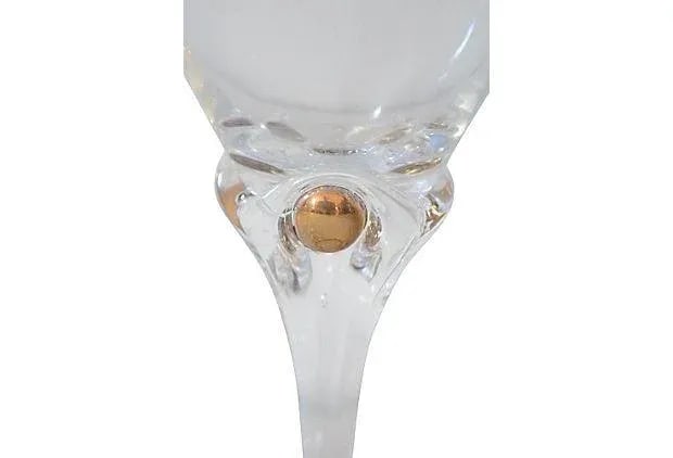 Gold Rimmed Wine Glasses - Set of 8 - 2