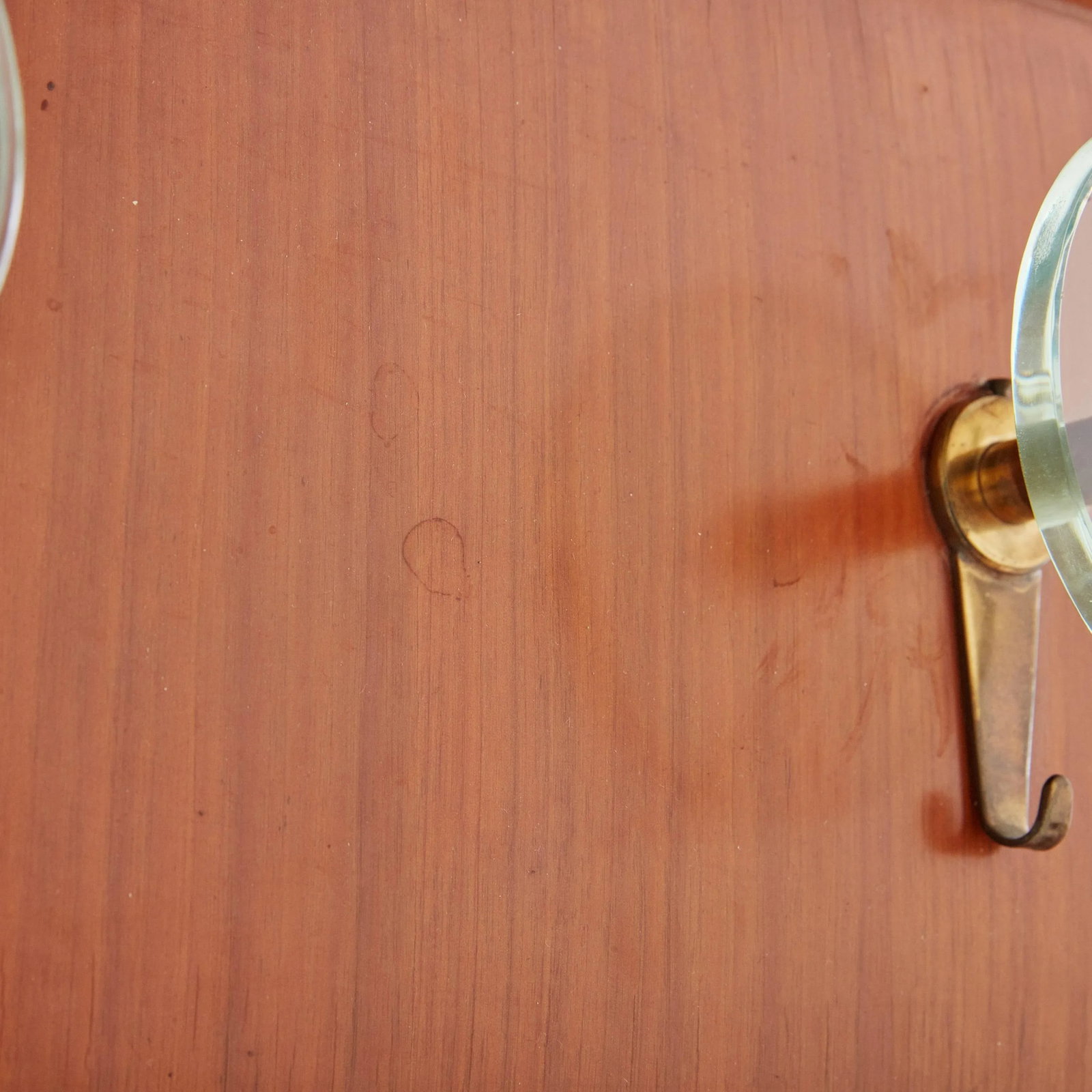 Wood + Glass Wall Mounted Coat Rack, Italy 1960s - 11