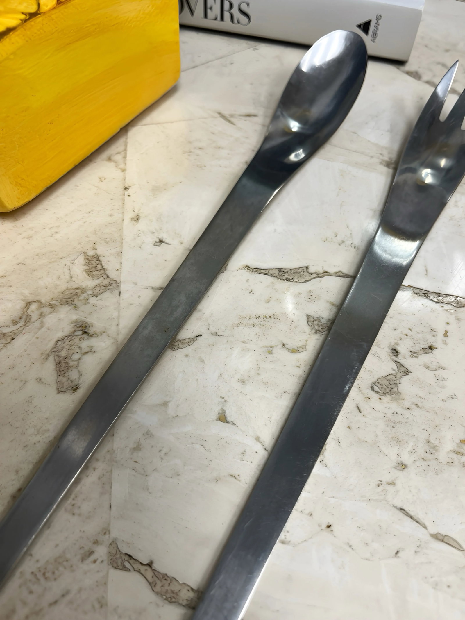 1960s Arne Jacobsen for a Michelsen Stainless Server Set Denmark Matte - A Set of 2 - 2