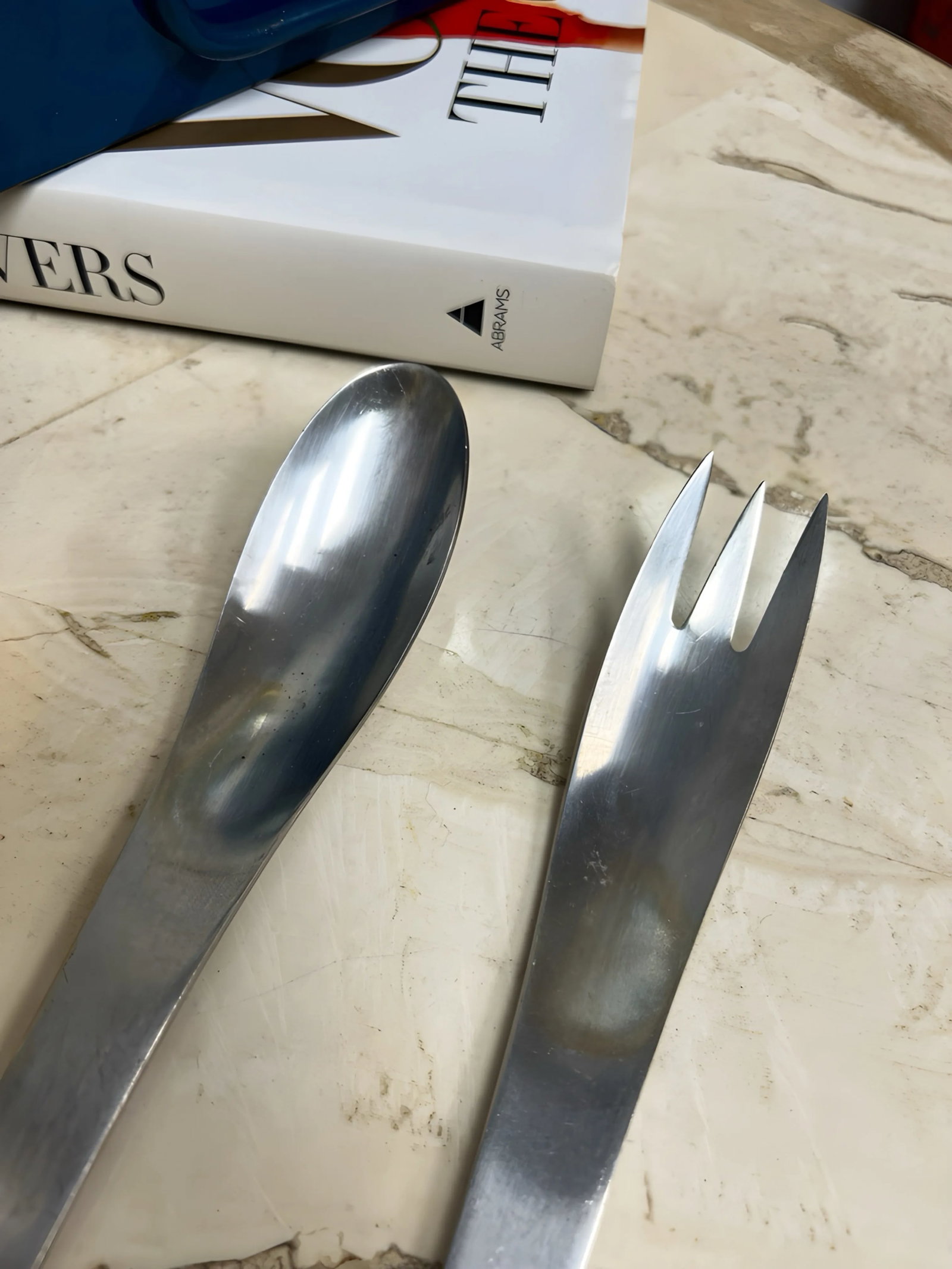 1960s Arne Jacobsen for a Michelsen Stainless Server Set Denmark Matte - A Set of 2 - 3
