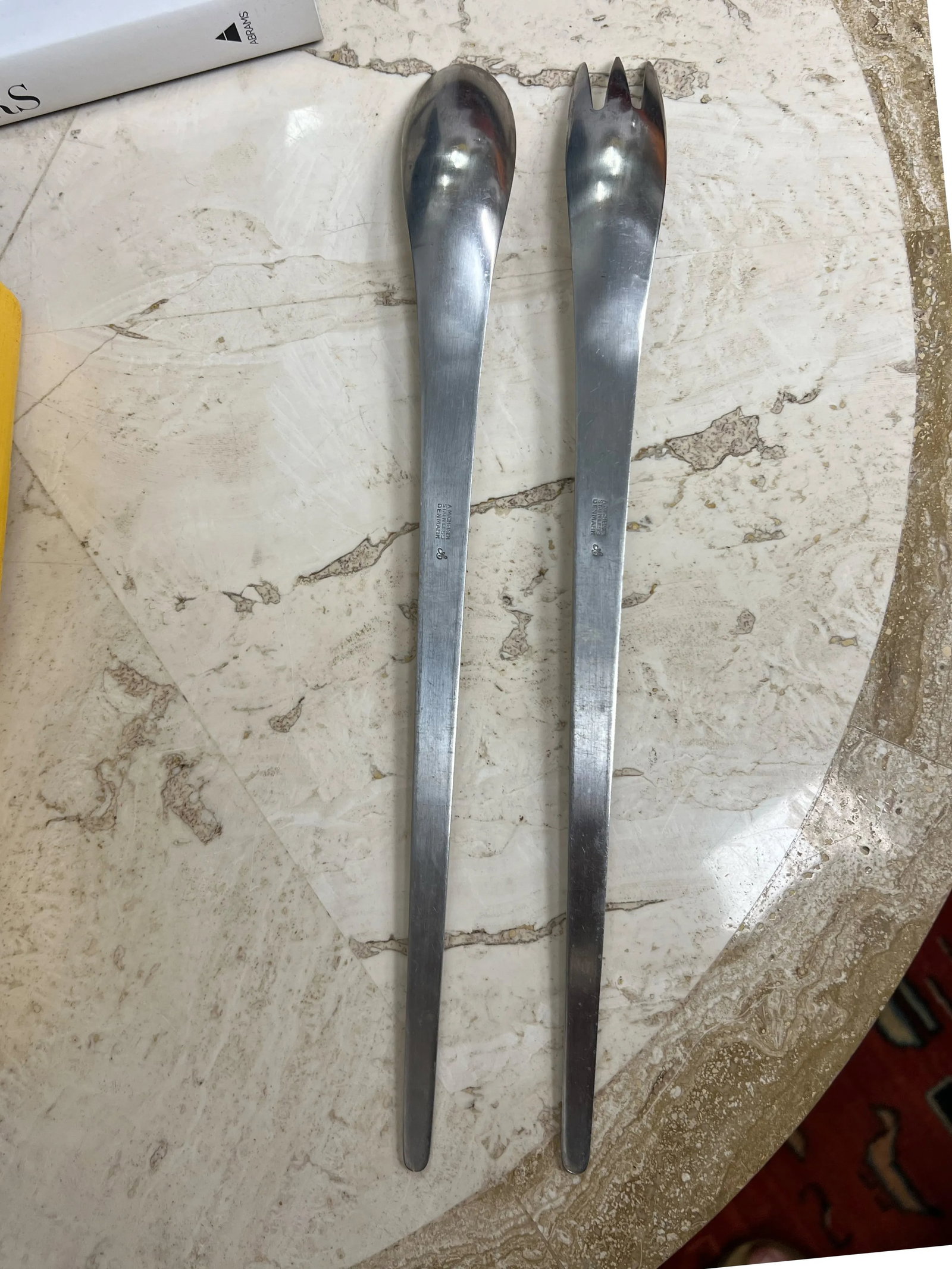 1960s Arne Jacobsen for a Michelsen Stainless Server Set Denmark Matte - A Set of 2 - 5