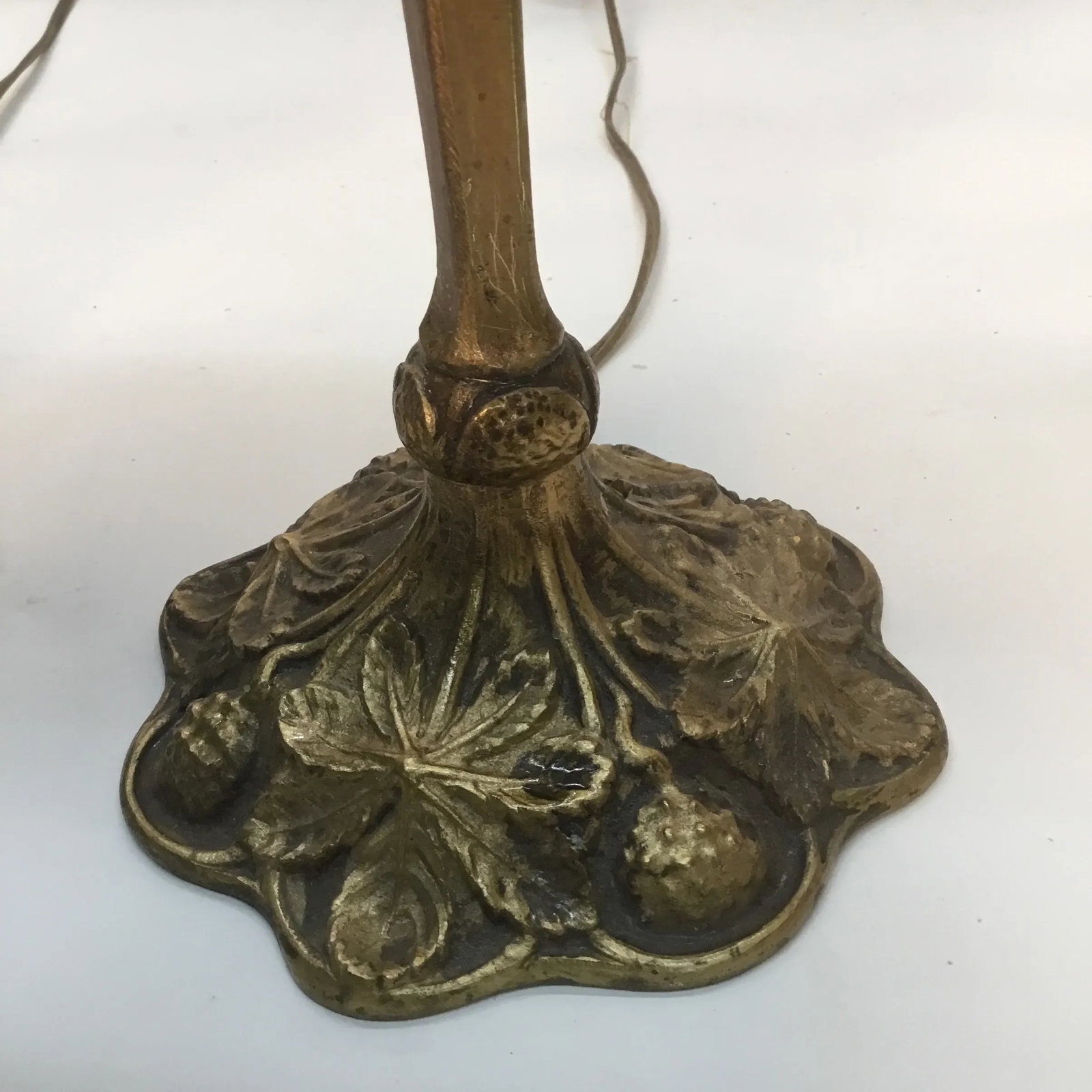 Antique French Art Nouveau Gilt Bronze and Brass Table Lamps - a Pair - 5