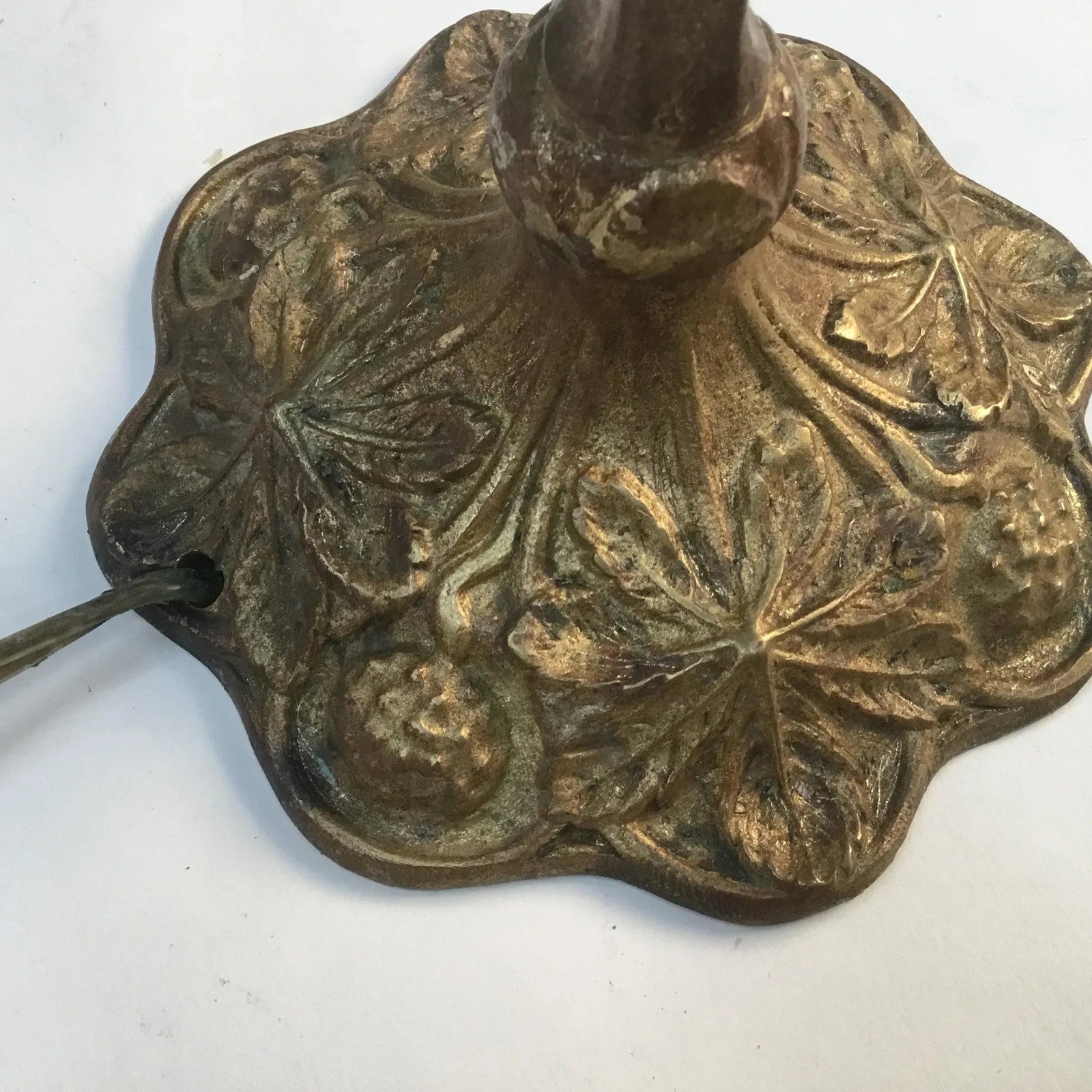 Antique French Art Nouveau Gilt Bronze and Brass Table Lamps - a Pair - 9