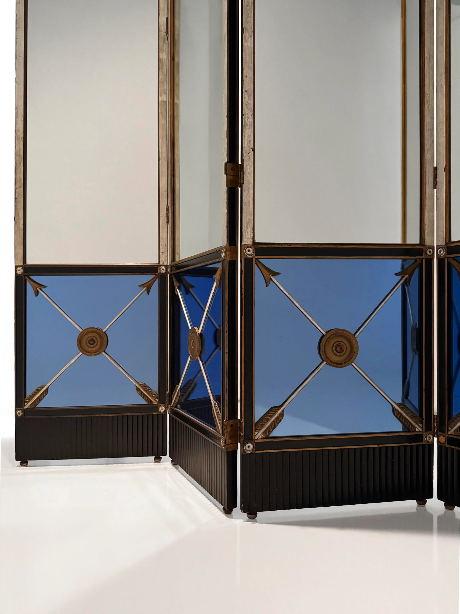 1930s Mirrored Art Deco Regency Folding Screen - 11