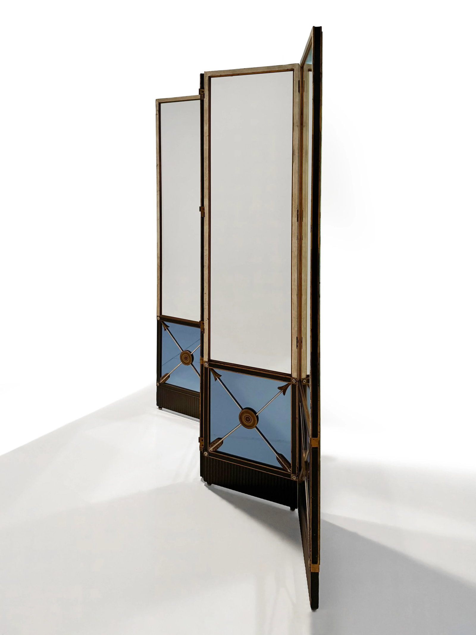 1930s Mirrored Art Deco Regency Folding Screen - 8