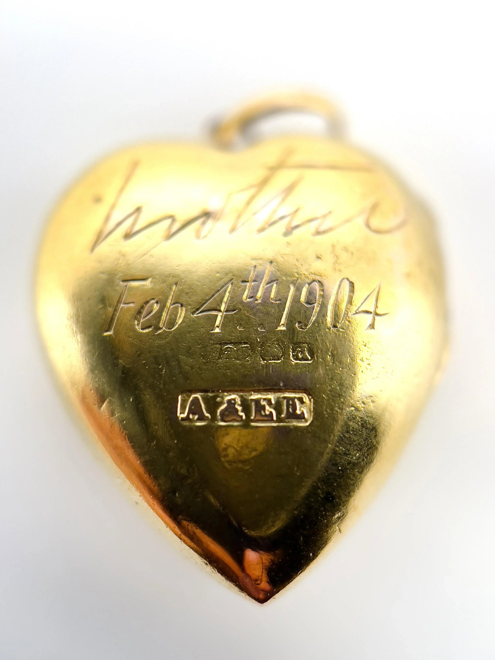 Edwardian 15k Pearl Heart Locket, Feb. 4th 1904 - 10