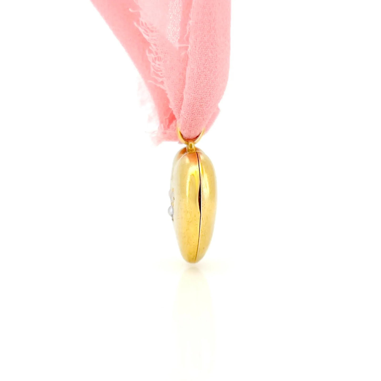 Edwardian 15k Pearl Heart Locket, Feb. 4th 1904 - 4