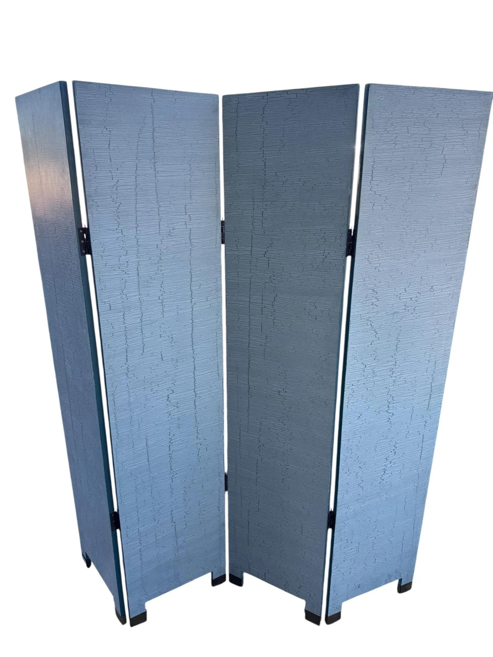 Mid 20th Century Chinoiserie Hand-Painted 4-Panel Screen With Blossoming Tree - 4
