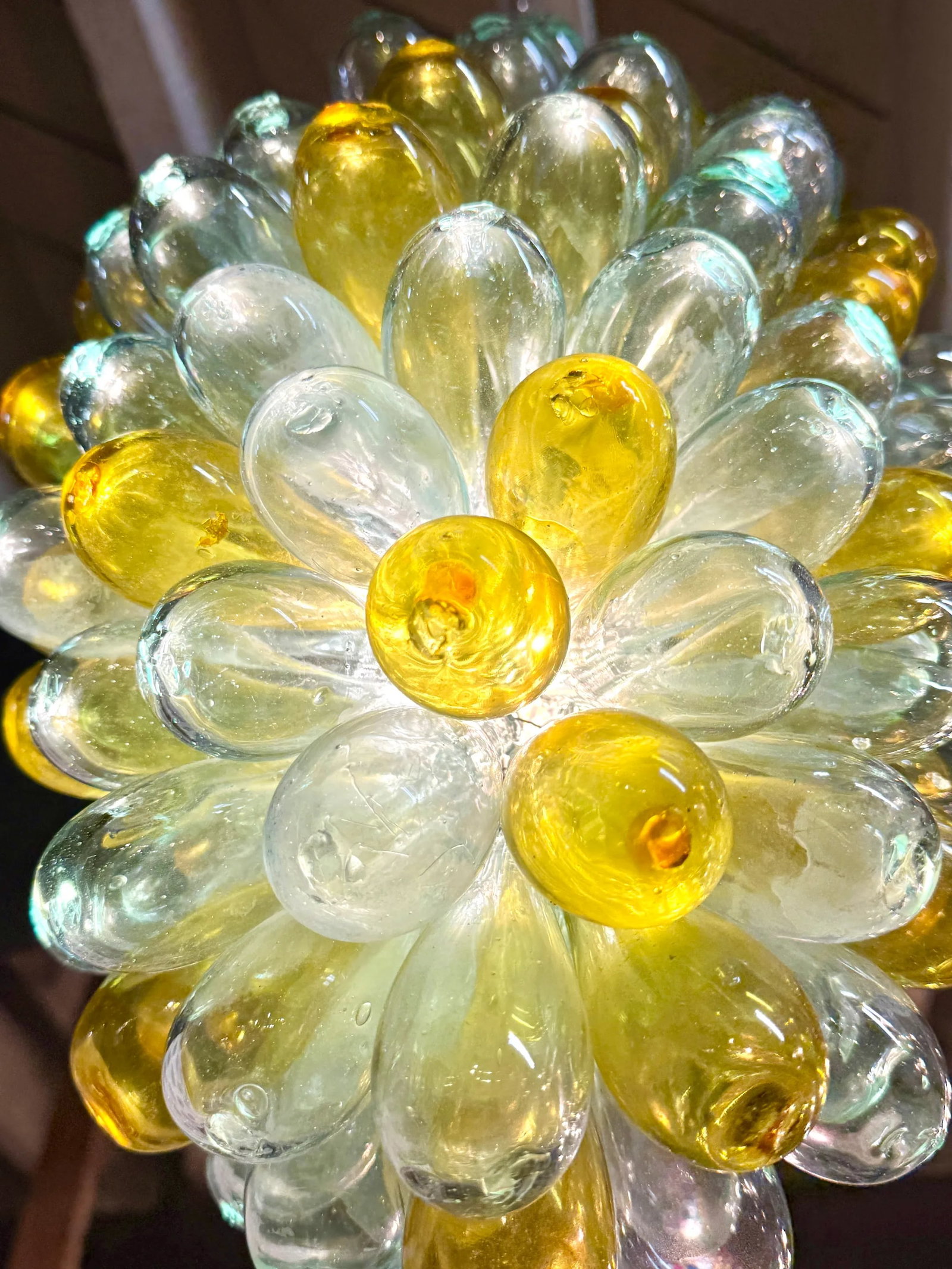 1990s Light Fixture Pendant of Recycled Handblown Glass - 11