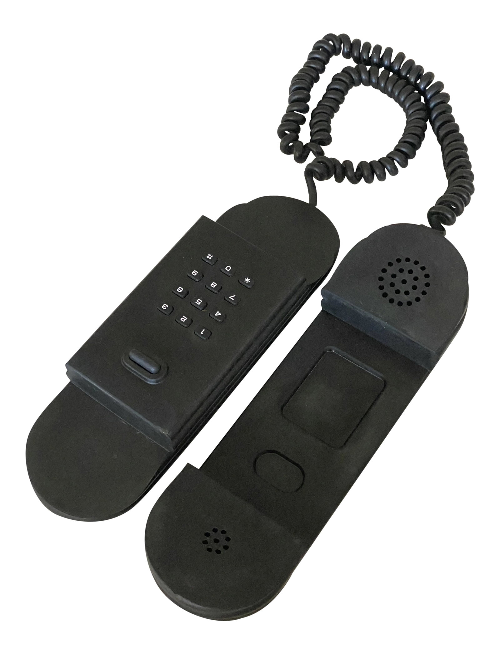 1980's Postmodern Parola Telephone by Fausta Carazza: Postmodern Parola telephone designed by Fausta Cavazza and made for Becker Inc. Its medium is rubber with electronic components. The same model is can be found in the Cooper Hewitt Smithsonian Design