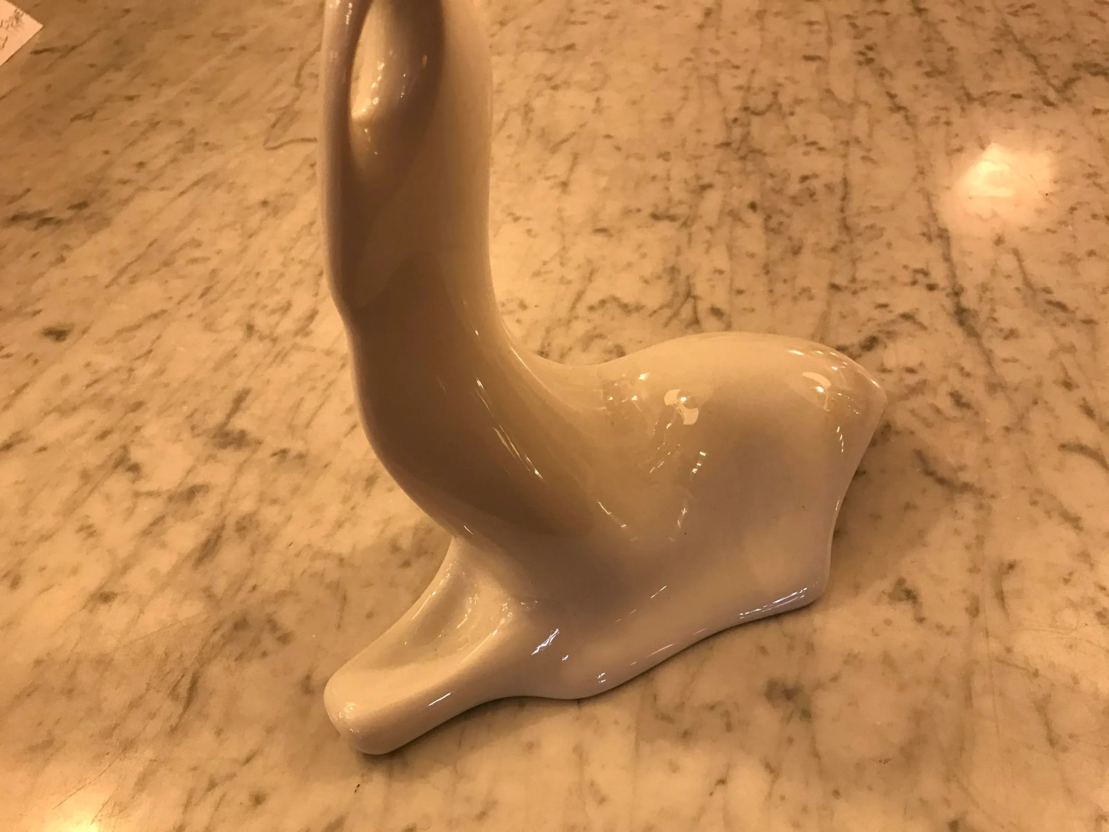 Art Deco White Porcelain Resting Gazelle - 2