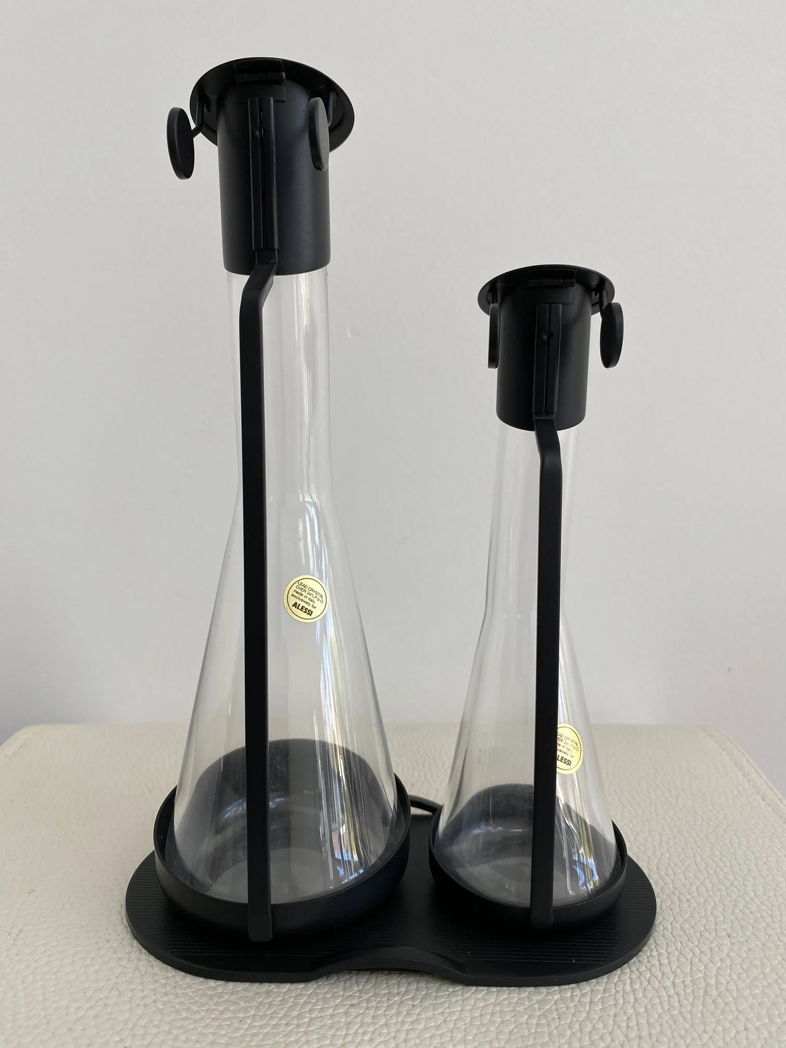 1980's Oil and Vinegar Cruet Set by Archille Castiglioni for Alessi - Set of 2 - 11