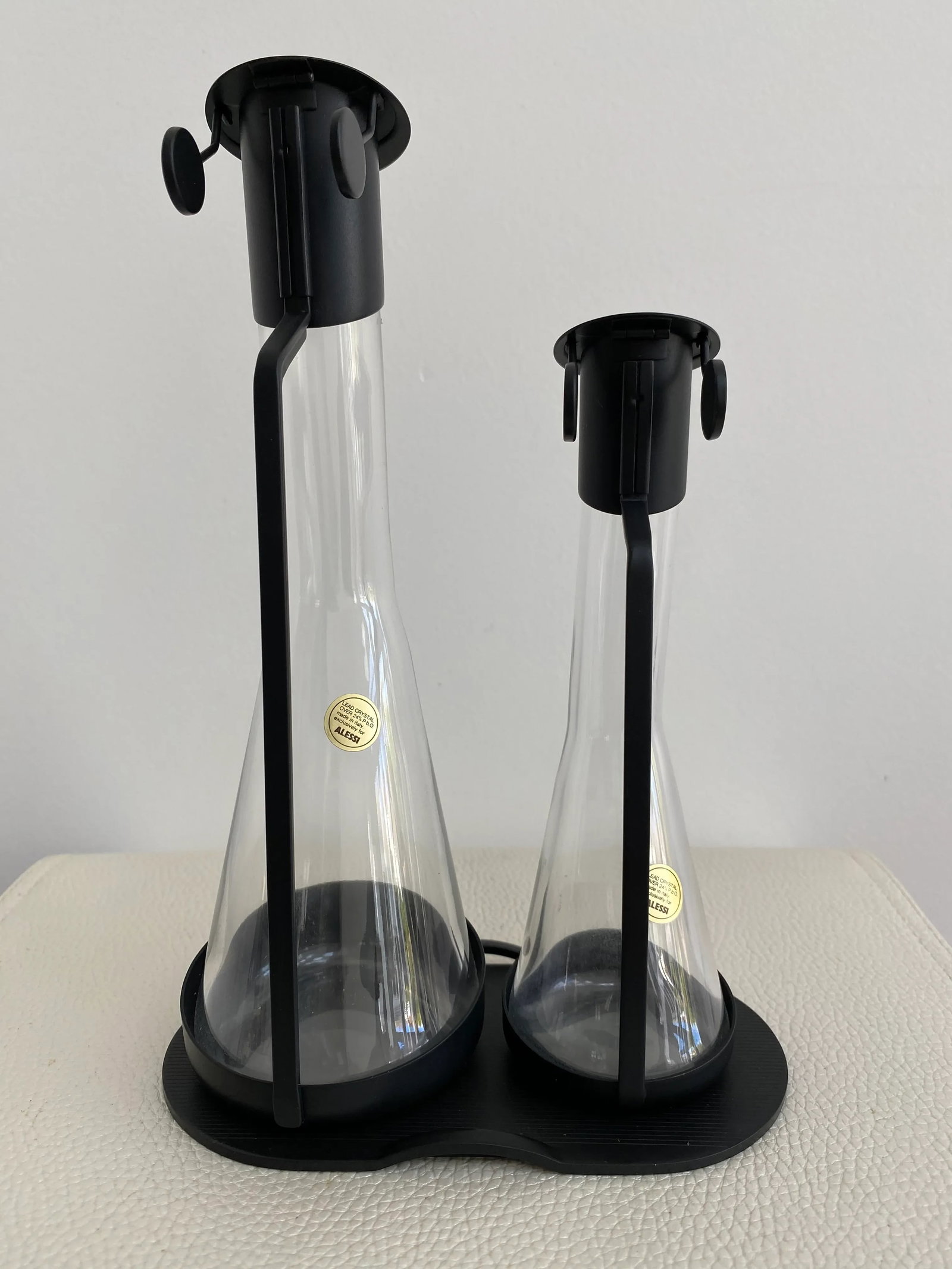 1980's Oil and Vinegar Cruet Set by Archille Castiglioni for Alessi - Set of 2 - 3