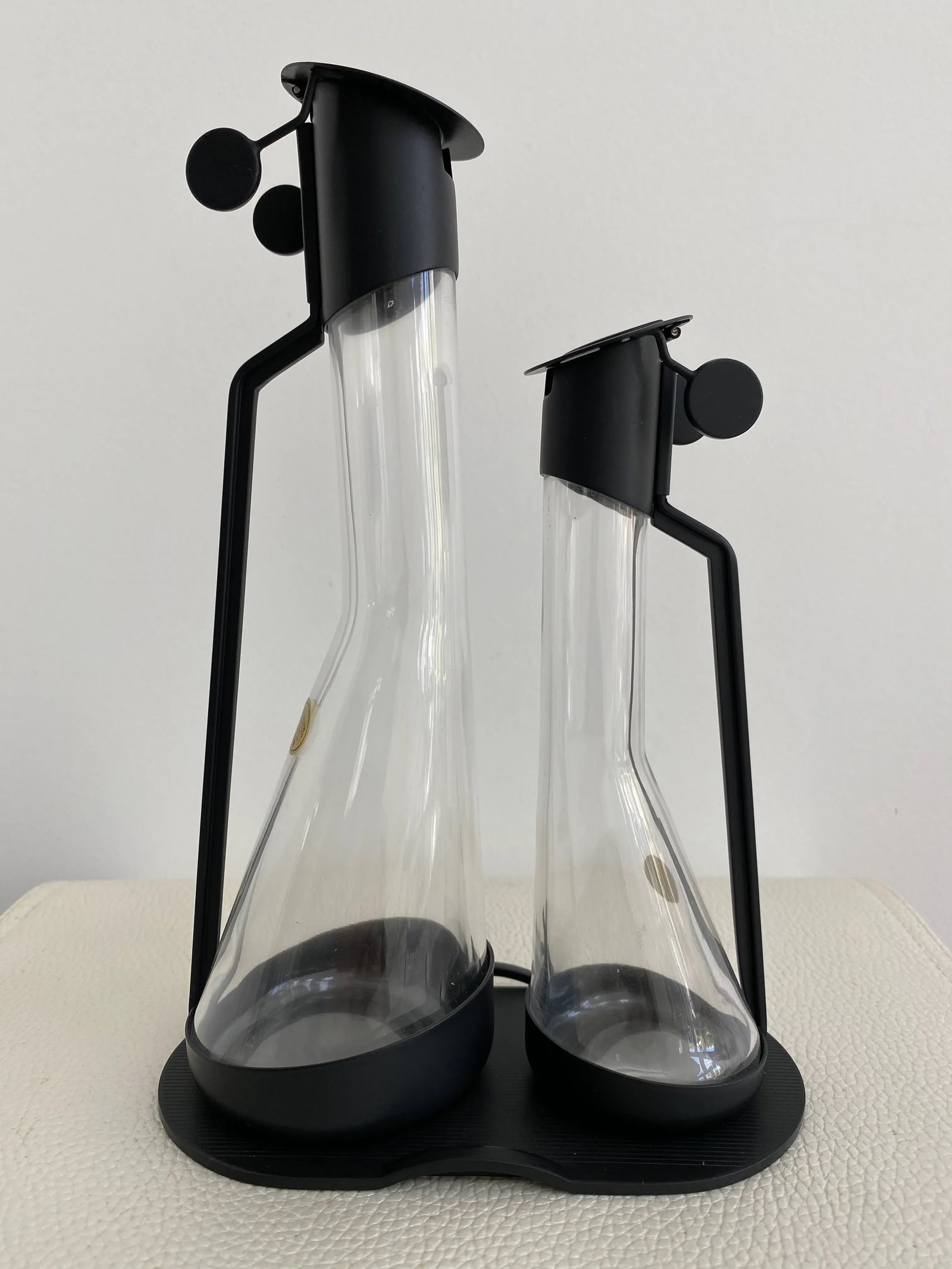 1980's Oil and Vinegar Cruet Set by Archille Castiglioni for Alessi - Set of 2 - 4