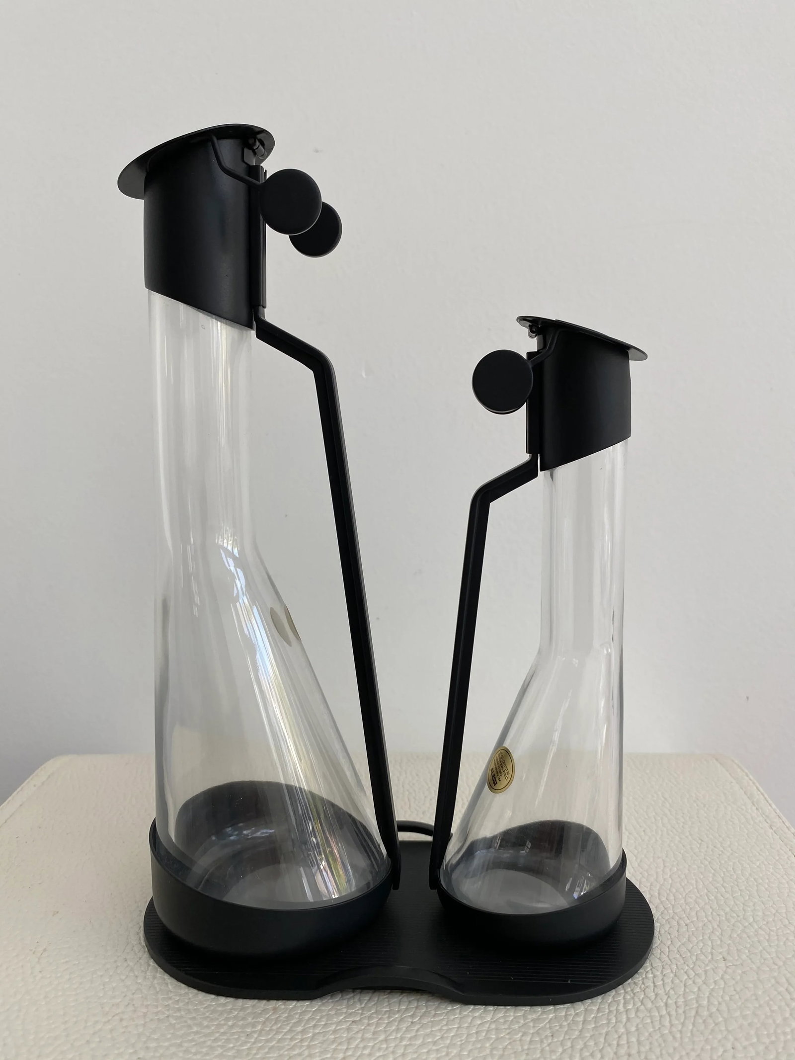 1980's Oil and Vinegar Cruet Set by Archille Castiglioni for Alessi - Set of 2 - 5