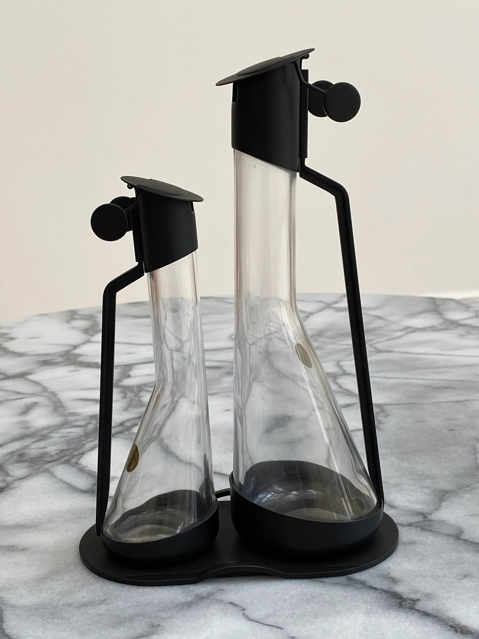 1980's Oil and Vinegar Cruet Set by Archille Castiglioni for Alessi - Set of 2 - 8