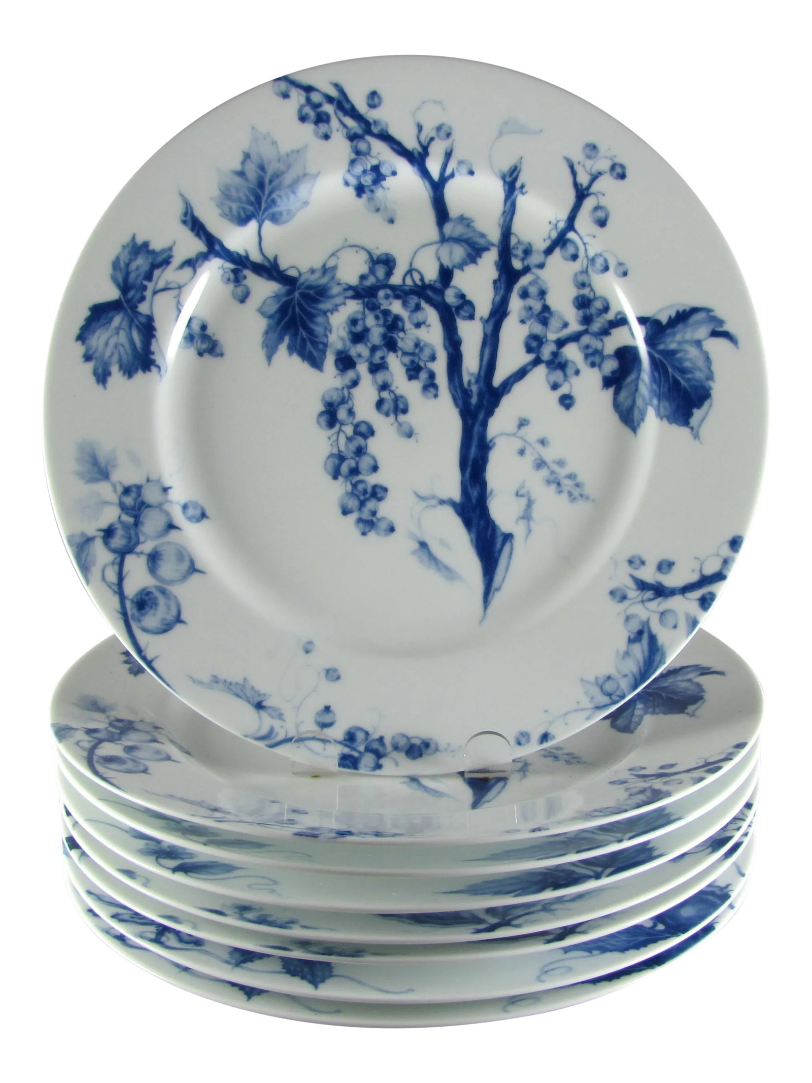 Williams Sonoma Ormonde Blue Dinner Plates - Set of 8: Set of 8 Beautiful used condition! No chips nor cracks nor crazing Colors and glossy glaze are vibrant and crisp with little, if any, color nor gloss loss Light and scant utensil marks Discolored