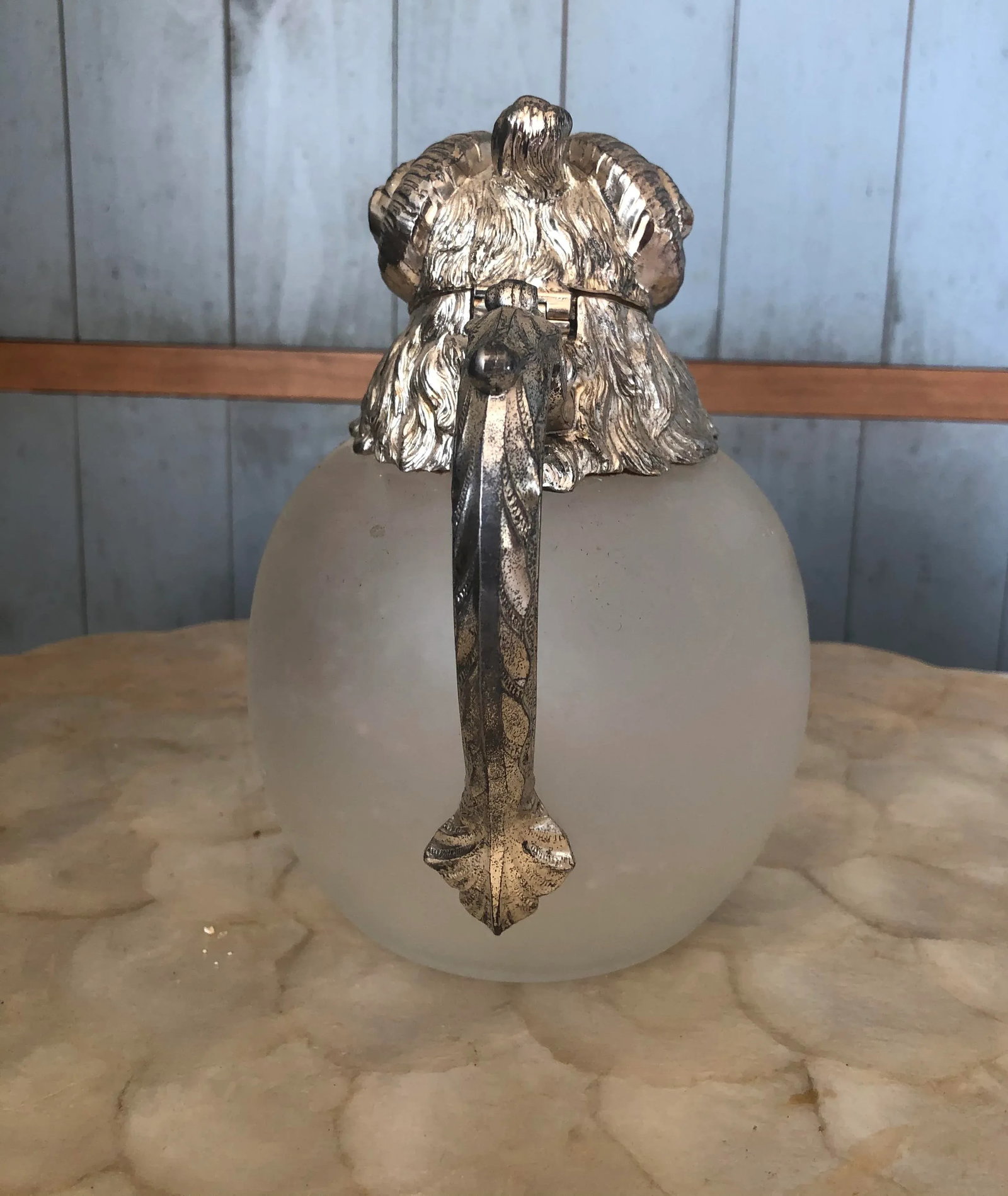 Vintage 1970s Silver-Plated Ram Pitcher - 4