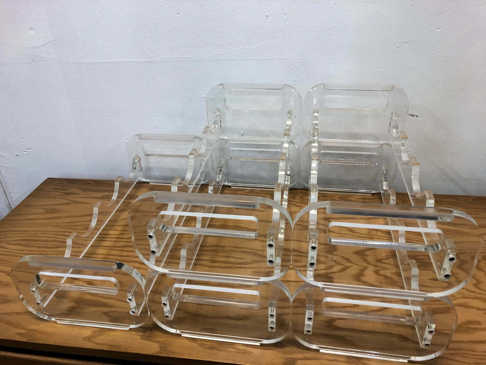Vintage Mid Century Lucite Wine Rack - 5