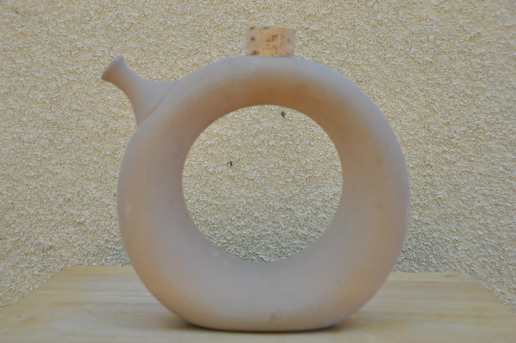 Doughnut Shaped Pottery Vase/Decanter/Pitcher/Jug - 13