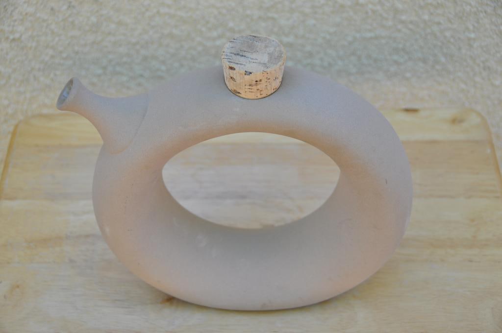 Doughnut Shaped Pottery Vase/Decanter/Pitcher/Jug - 4