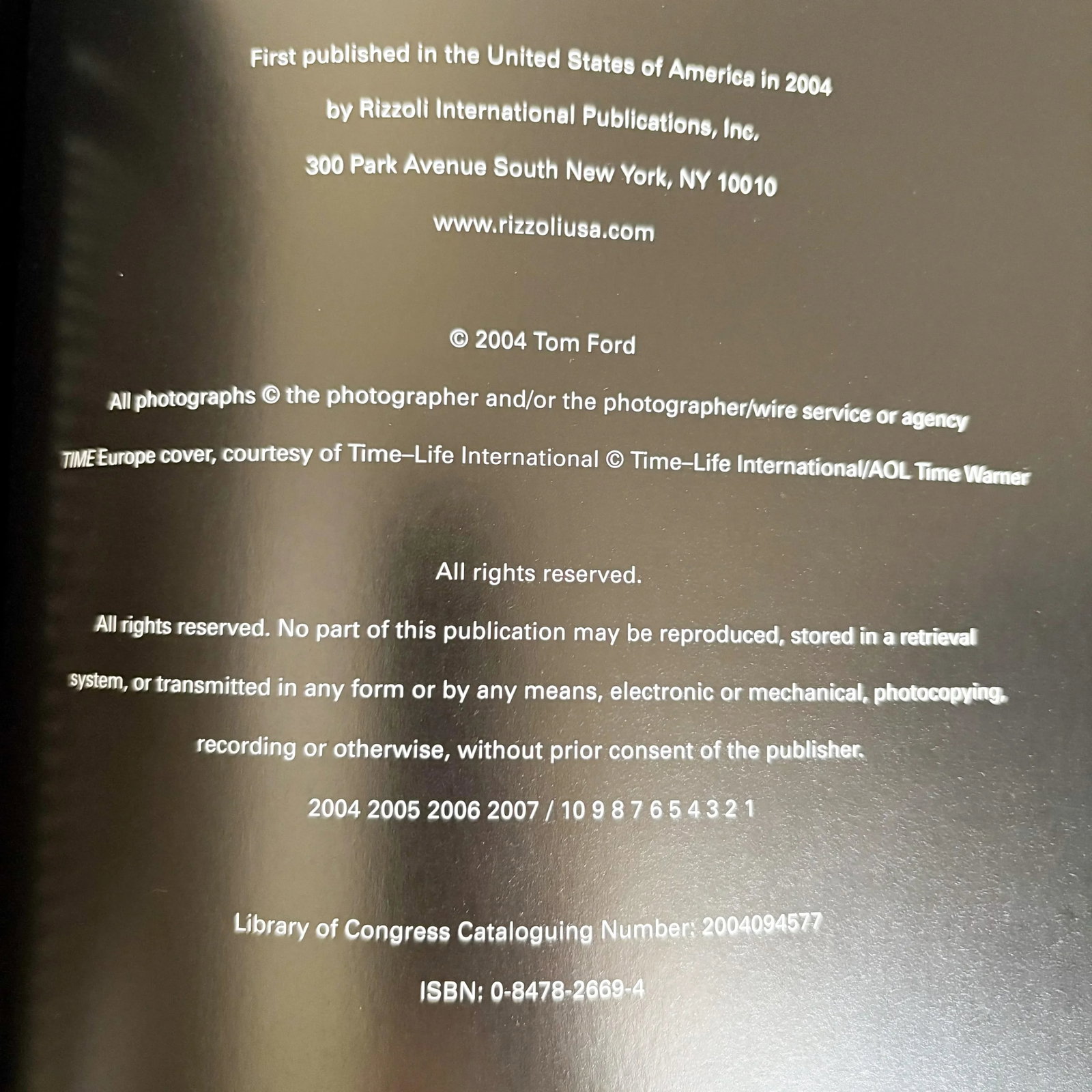 Tom Ford by Tom Ford and Bridget Foley, Vintage 1st Edition 2004 Fashion Photography Book - 2
